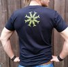 T- Shirt Herren schwarz / grün " Sonne"